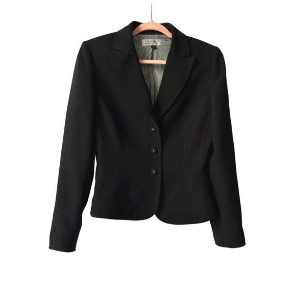Tahari Women's Black 3 Button Blazer Size 8 Regular - Picture 1 of 8